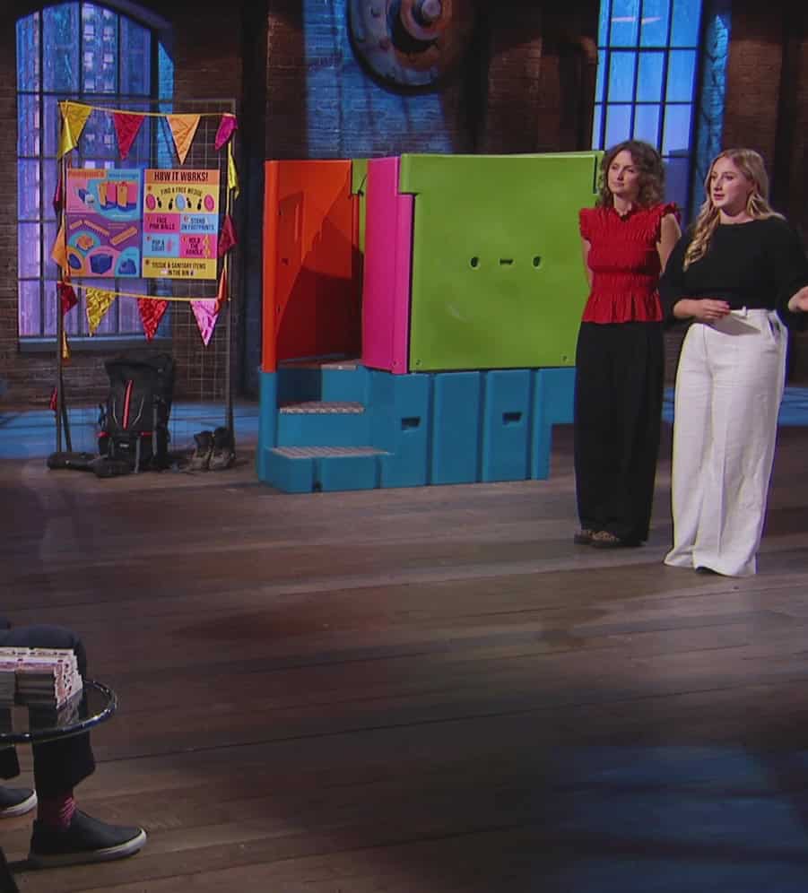 PEEQUAL's co-founders, Amber & Hazel, pitching to the Dragons' on Dragons' Den