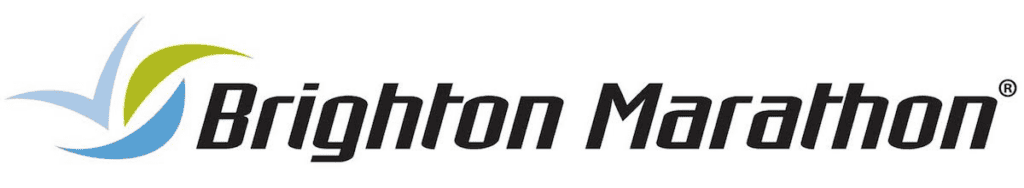 Brighton Marathon logo PEEQUAL onsite