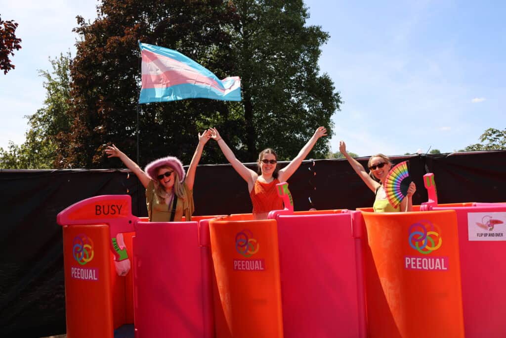 Three PEEQUAL users at Brighton Pride